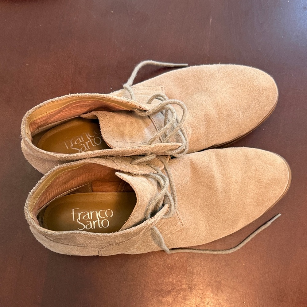 Franco Sarto Tan Suede Chukka Boots